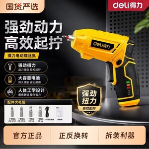 
Deli electric screwdriver rechargeable small household electric drill multi-function mini lithium battery electric batch gun tool set