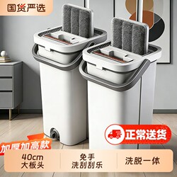 Flat Mop for Home Use, One-Step Cleaning, 2025 New Model, Hands-Free Mop Bucket, Lazy Mop, Self-Wringing Mop, Floor Cleaning Tool