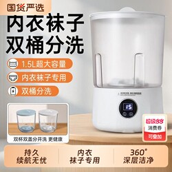 Mini Washing Machine for Underwear and Socks, Dual-Tub Manual and Automatic Washing Device
