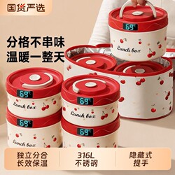 Baosun Insulated Lunch Box, Microwaveable Bento Box for Office Workers, 2025 Stainless Steel Lunch Box Bowl, Double-Layer