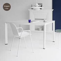 Dining table modern simple light luxury Nordic tempered glass dining table home small apartment rectangular cafe table