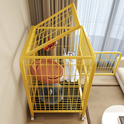 Cat Cage for Home Use, Indoor Cat Villa with Extra Large Free Space, Metal Mesh Cat House with Wheels, Mobile Cat Nest, Cat Cage