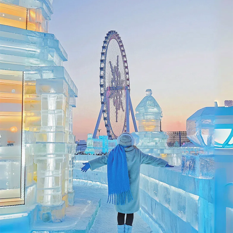 2+1车型 东北滑雪长白山延吉旅拍雾凇漂流镜泊湖雪乡哈尔滨6天5晚