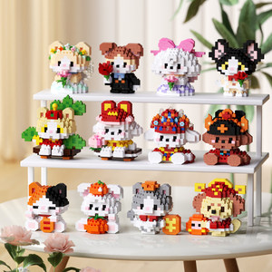 
Meowland building blocks children's educational micro-particle assembled toys cat and dog model ornaments gifts for boys and girls