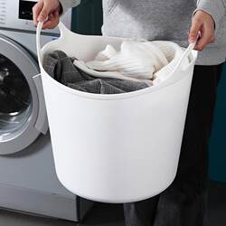 Extra-Large Dirty Laundry Basket, Plastic Laundry Basket, Toy Storage Basket, Clothes Storage Basket, Bathroom Laundry Hamper, Portable