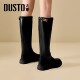 Dadong Gaotu Knight Boots Women's 2025 New Autumn and Winter Boots Black Slim Boots Small Thick Sole Long Boots