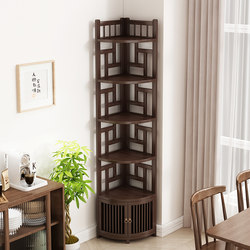 Small Chinese-Style Corner Cabinet Storage Rack, Living Room Tea Cabinet, Tea Shelf, Tea Room Tea Rack, Bookshelf, Display Cabinet