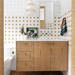 New 200-Specification Round Polka Dot Cream-Style Small Floral Tiles for Kitchens, Bathrooms, Hotels, Guesthouses, Cafes, and Trendy Shops