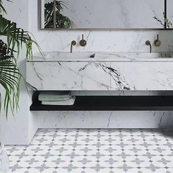 Gray Patterned Tiles Modern Minimalist Trendy Fresh Style Kitchen and Bathroom Restaurant Chain Hotel Coffee Hotel Homestay Wall and Floor Tiles