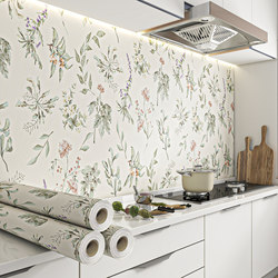 Thickened Kitchen Oil-Proof Stickers, Self-Adhesive Waterproof and High-Temperature Resistant Wallpaper for Stove Walls, Can Be Wiped Clean