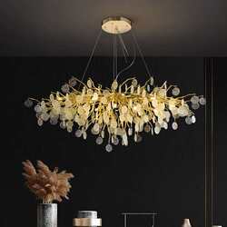 Living room light luxury crystal chandelier luxury atmospheric dining room art branch light European villa French chandelier