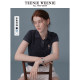 Teenieweenie Women's sweater 2025 spring and summer new twisted texture, light luxury short sleeve POLO shirt