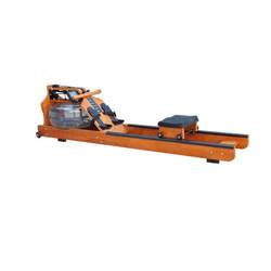 Gym aerobic comprehensive training rowing machine home silent water resistance rowing machine wooden double-track rowing machine