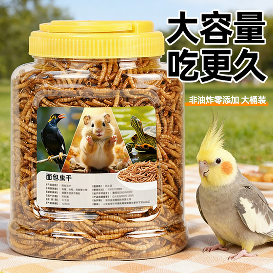 
Budgie mealworm dried pet bird daily food bird food starling feed bird special feeding dried worm