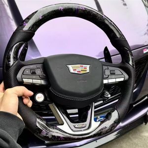 
Suitable for Cadillac CT5n/CT4 modified decorative carbon fiber steering wheel black wing V button magnetic shift paddle