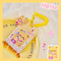 Flower Bunny Access Card Holder Student Meal Card Bus Card School Id Card Work Id Card Cute Work Badge Holder Lanyard