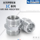 1C carbon steel Yonghua standard hydraulic H-type 24-degree DIN-plated ferrule type straight-through external thread transition oil pipe joint