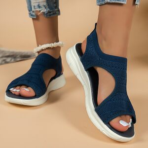 
Shoes women open toe spot autumn fish head casual sleeve fashion sandals low heel women's shoes origin supply large