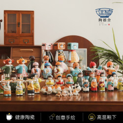 Jingdezhen Creative Ceramic Home Furnishings Desktop Decorations Tv Cabinet Entrance Hall Decorations Cartoon Dolls