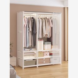 Xinjiang Tibet Free Shipping Simple Fabric Wardrobe for Home Bedroom Sturdy and Durable Thickened and Reinforced Fabric Wardrobe High Quality Simple