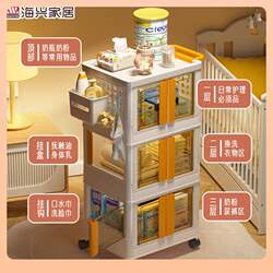 ?Baby product stroller storage rack bedroom bedside newborn storage rack one-stop baby feeding table storage