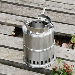 Wood stove alcohol stove stainless steel outdoor cooker camping cooker portable fishing stove set pot outdoor stove
