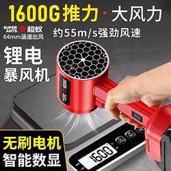 Super Powerful Lithium Battery Turbo Duct Fan Blower for Violent Car Washing, Water Blowing, Dust Removal, Snow Removal, Rechargeable Blower