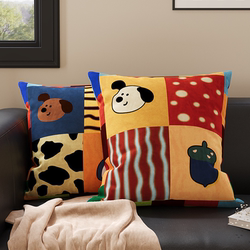 Dopamine Cartoon Pillowcase Sofa Living Room Cushion Office Lumbar Pillow Backrest Cushion Bedside Bay Window Lumbar Support