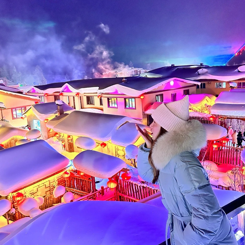 哈尔滨雪乡旅游一日游私家团中国雪乡+亚布力滑雪+棒槌山观景台