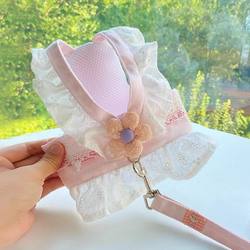 Cat leash cute JK breathable chest strap Devin dogs go out to prevent breaking free cat leash spring and summer safety rope