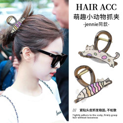 Three-Flower and Teddy Puppy and Kitten Claw Clips for Women, Half-Tied Shark Clips for the Back of the Head, Cute Cartoon Hair Clips, Hair Accessories, Hairpins