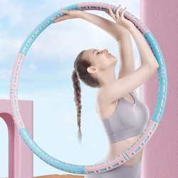 Amazon 6-section steel pipe hula hoop removable 8-section hula hoop fitness ring home fitness equipment massage ring