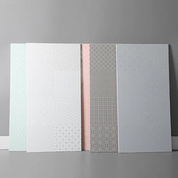 Cream-Colored Minimalist Embossed Wall Tiles 300X600 for Kitchen, Bathroom, Balcony, Hotel, Restaurant, Mixed Pattern Tiles