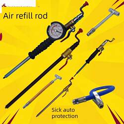 Tool for Inflating Car Tires, Flow Rod, Hand-Cranked Valve Core Wrench, Air Filling Device, Quick Tire Repair.