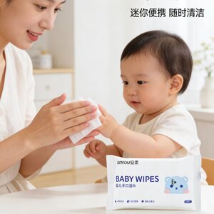 
Anrou baby wipes portable baby hand and mouth cleaning wipes mini portable maternal and infant universal wipes for cleaning at any time