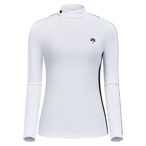 
Golf clothing Women's long-sleeved sun protection shirt T-shirt stand collar print contrasting color slim casual sports top