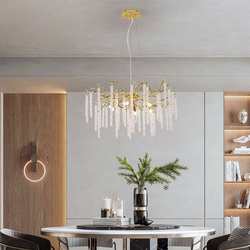 Light luxury crystal chandelier, post-modern villa designer creative high-end branch French restaurant bedroom lamp