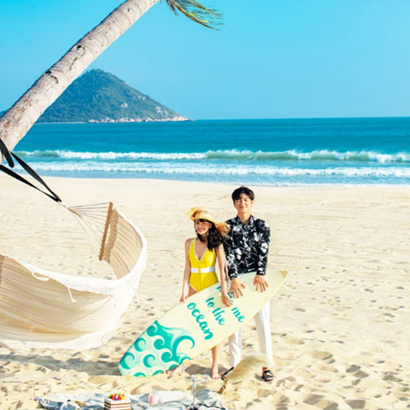 海南三亚旅游5天纯玩 水世界蜈支洲岛南海观音游艇出海直升机飞行