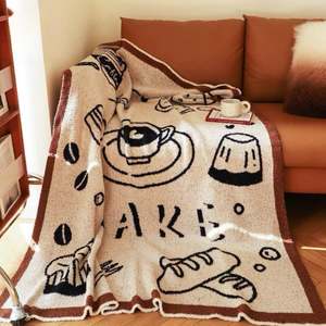 
Creative American Afternoon SPQ Tea A Family Half Mother and Baby Blanket Grade Edge Velvet Blanket Simple Art Sofa Cover Blanket Skin Hair