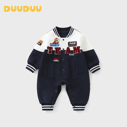 Duuduu Baby Boy Clothes, Spring and Autumn Style, Stylish Baseball Uniform, Baby Spring Outfit, One-Piece Clothing, Toddler Spring Outing Outfit