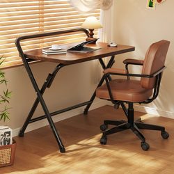 Simple Computer Desk, Foldable Desk, Home Office Desk, Bedroom Study Desk, Dormitory Desk, No-Installation Small Table