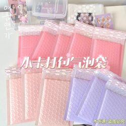 Colorful Bubble Bag Envelope Co-Extruded Film Card Packaging Thickened Pink Guka Small Card Phone Case Shockproof and Waterproof