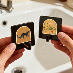 Strong Adhesive Wall Hooks, Heavy-Duty, Traceless, Dormitory Wall, No-Drill Hooks, Adhesive Hooks, Vintage Style