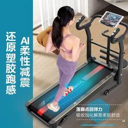 Treadmill for Home Use, Small Size, Suitable for Women and Men, Foldable, Silent, Shock-Absorbing, Large Indoor Walking Machine, Gym Mat