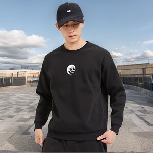 
Couple sweatshirts for men plus velvet thick round neck shirt for boys and teenagers high school students wear autumn and winter clothes new trendy brands