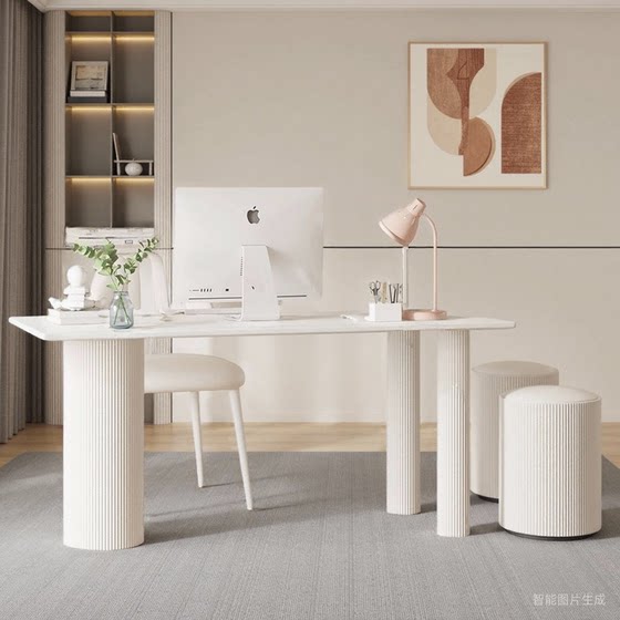 
Rock desk small apartment beauty table for home use simple modern computer desk chair light luxury clinic desk writing desk