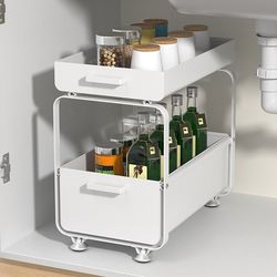 Multifunctional under-sink storage rack drawer-type push-pull storage rack F under cabinet condiment bottle household supplies storage rack