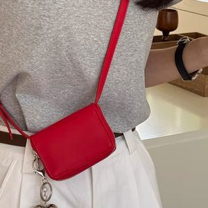 
Korean ins super small mini cute pendant compartment fashionable crossbody small square bag decorative waist bag card bag coin purse