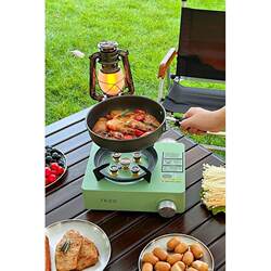 TKEK cassette stove full copper five-hole fire gathering outdoor stove cooker gas stove Cass portable camping equipment
