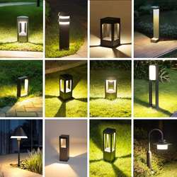 LED solar lawn lights modern simple outdoor waterproof courtyard park villa garden camp community floor